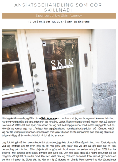 Annica Englund på Skin Agency
